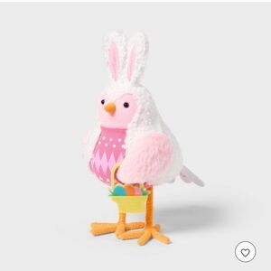 2026 Spritz Pink and White Bunny Bird Decor